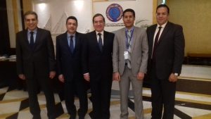 رئيس تحرير وكالة انباء البترول مع المهندس طارق الملا وزير البترول والثروة المعدنية وعدد من قيادات الوزارة والسفير المصرى