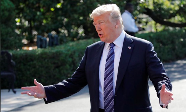 U.S. President Donald Trump leaves the White House for a trip to Annapolis, Maryland, in Washington, U.S. May 25, 2018. REUTERS/Carlos Barria