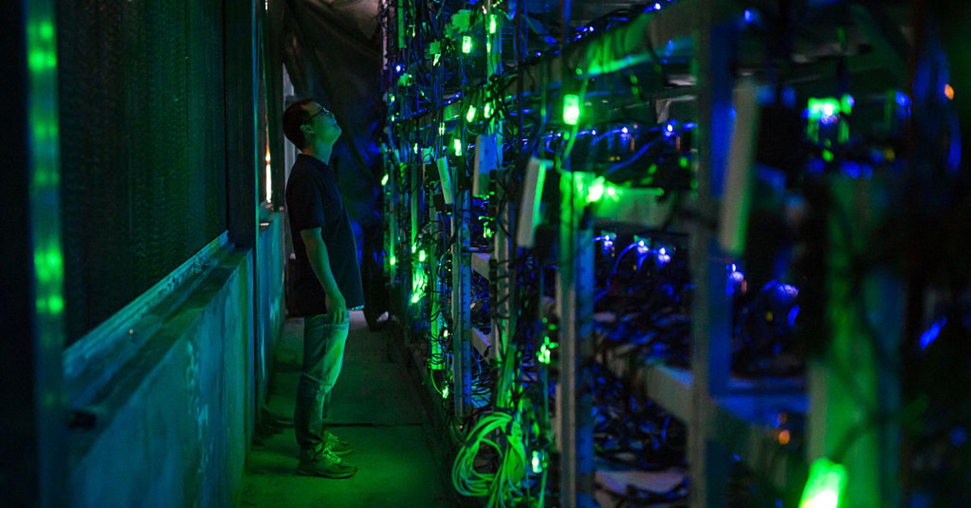 A bitcoin mine near Kongyuxiang, Sichuan, China on August 12, 2016.