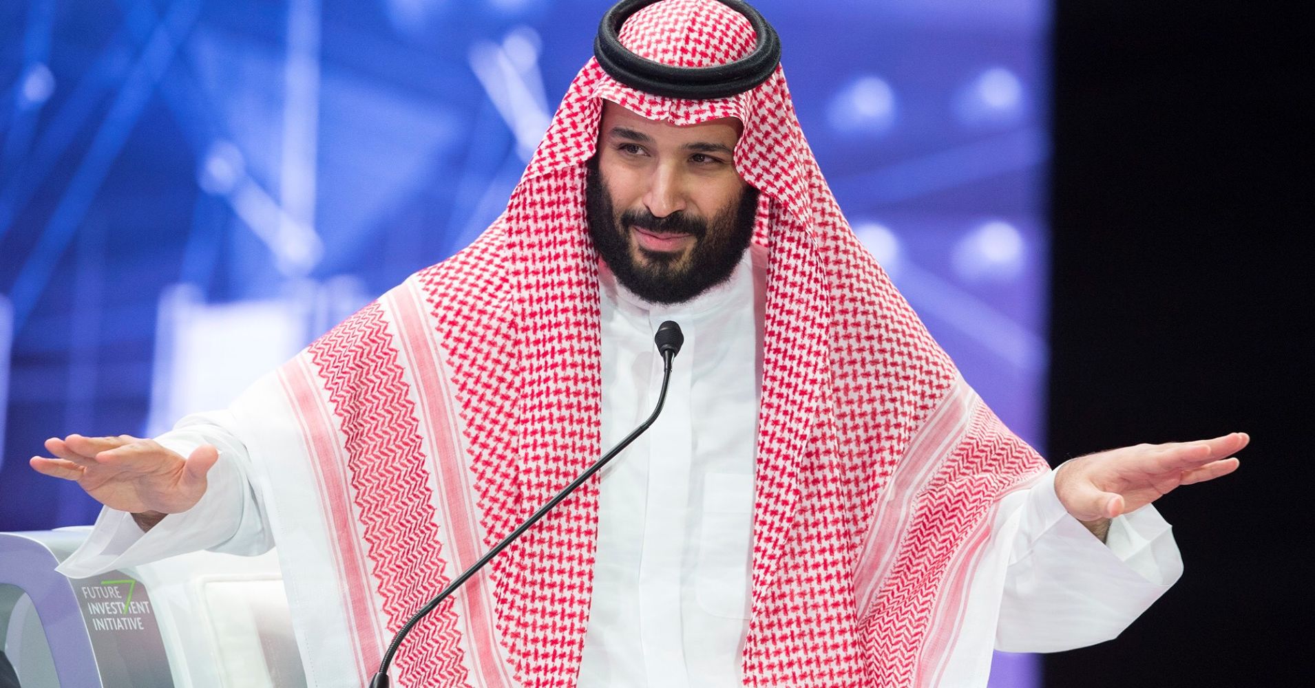 Crown Prince of Saudi Arabia Mohammad bin Salman speaks in Riyadh.