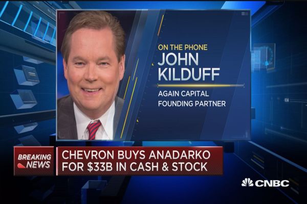 Here's how stocks are moving on the Chevron-Anadarko deal