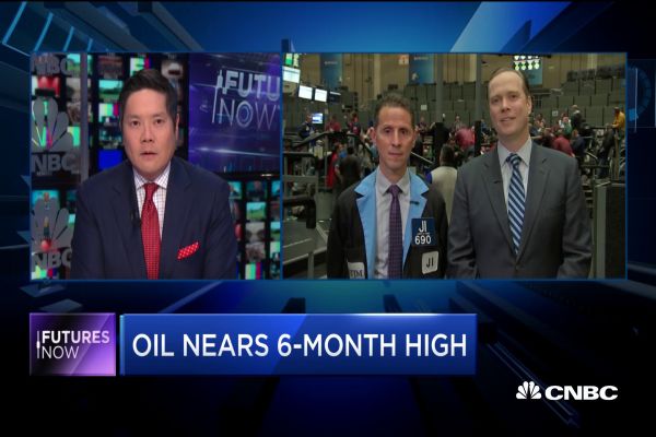 Futures Now: Oil nears six-month high