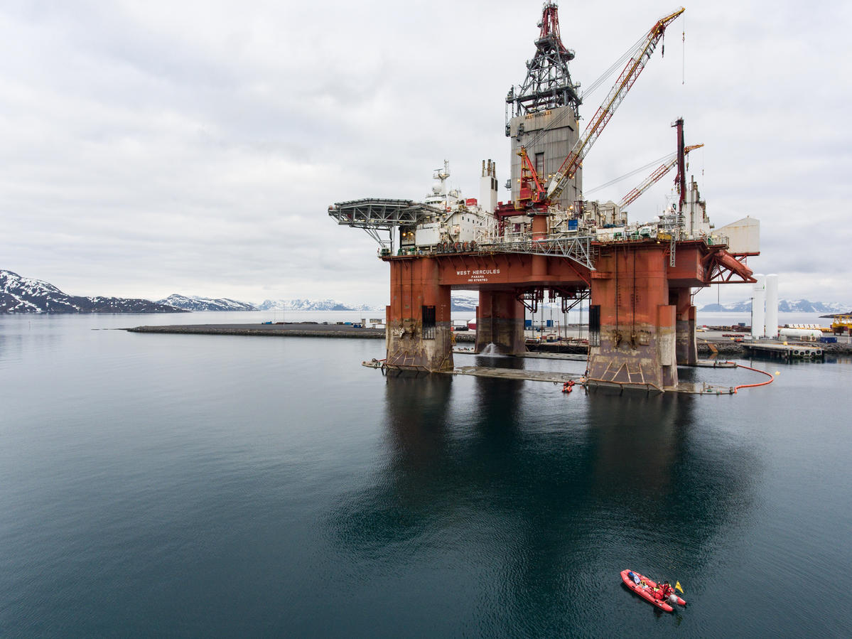 GALLERY: Greenpeace activists climb West Hercules rig ahead of Equinor drilling plans