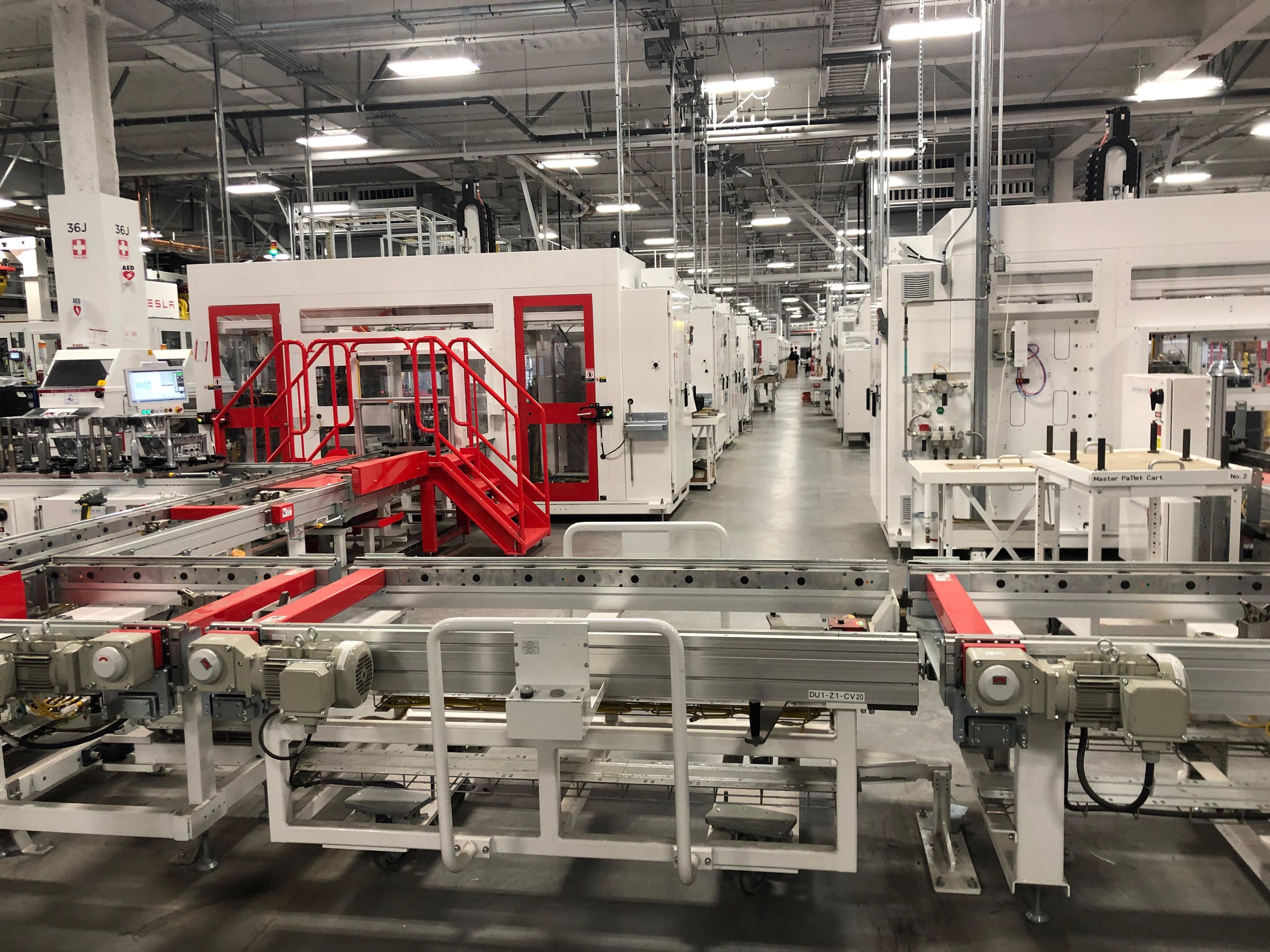 An employee works at the plant of SANY America in Peachtree City, Georgia, March 29, 2019.