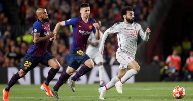 ملخص لمسات محمد صلاح فى مباراة برشلونة ضد ليفربول.. الحظ يعاند الفرعون