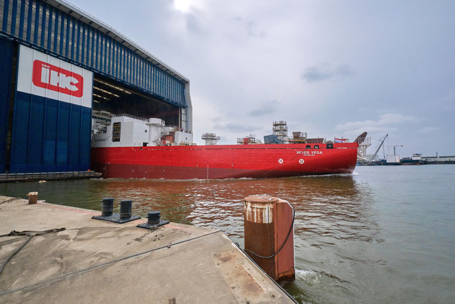 Royal IHC launches Subsea 7’s new reel-lay vessel Seven Vega