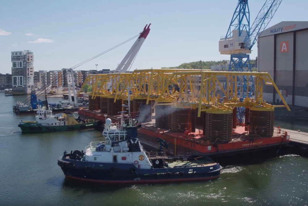 VIDEO: Templates for Equinor’s Snorre Expansion sail away from Norwegian yard