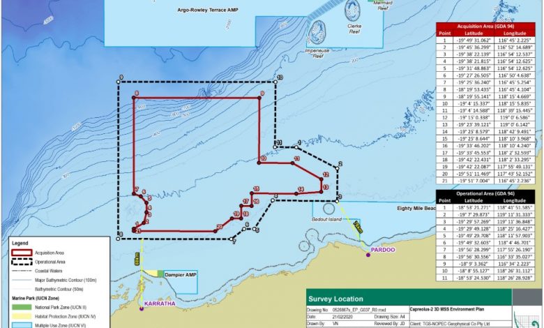 TGS preparing for Capreolus 3D seismic survey in Australia