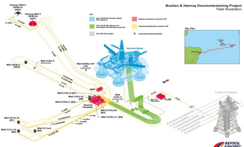 Repsol Sinopec files decommissioning plans for North Sea field duo