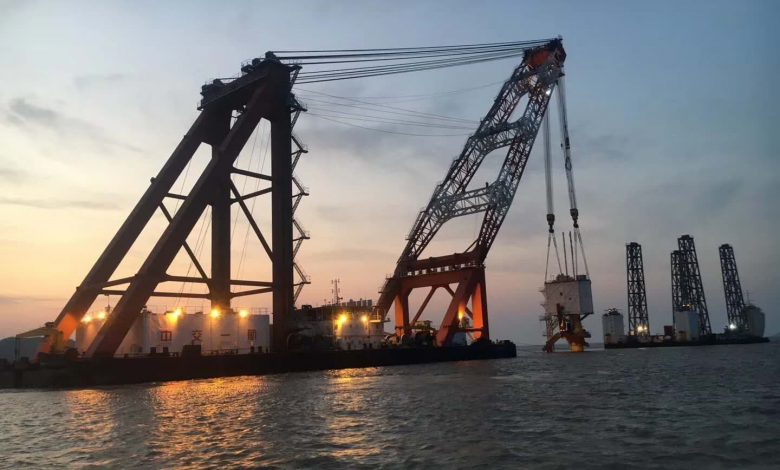 Work to install a tidal turbine in waters off China has been completed