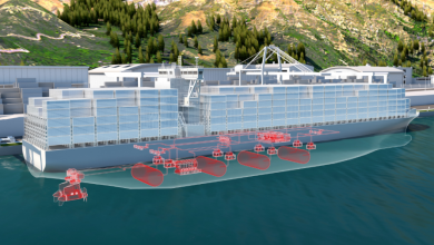 Concept illustration of a large vessel powered by fuel cells