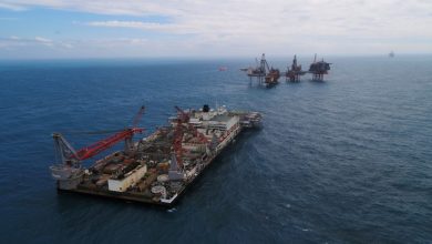 Pioneering Spirit in the Valhall field; Source: Allseas