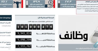 الساعة السكانية لجهاز الإحصاء تسجل وصول عدد سكان مصر لـ101 مليون و475 نسمة